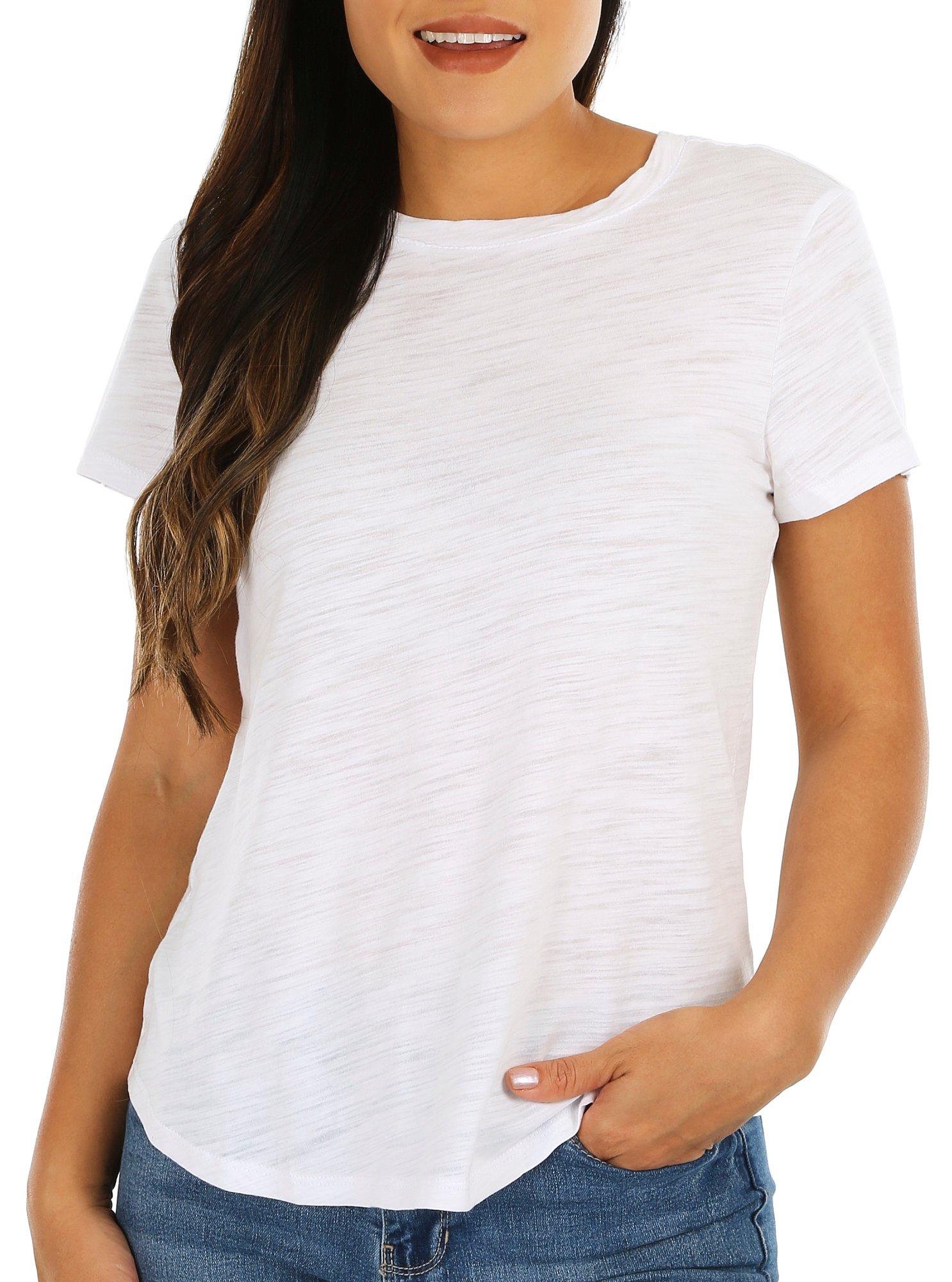 Blue Sol Plus Solid Round Hem T-Shirt