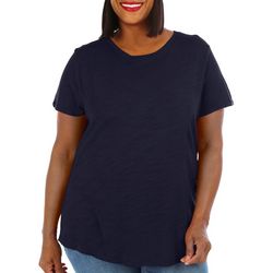 Blue Sol Plus Solid Round Hem T-Shirt