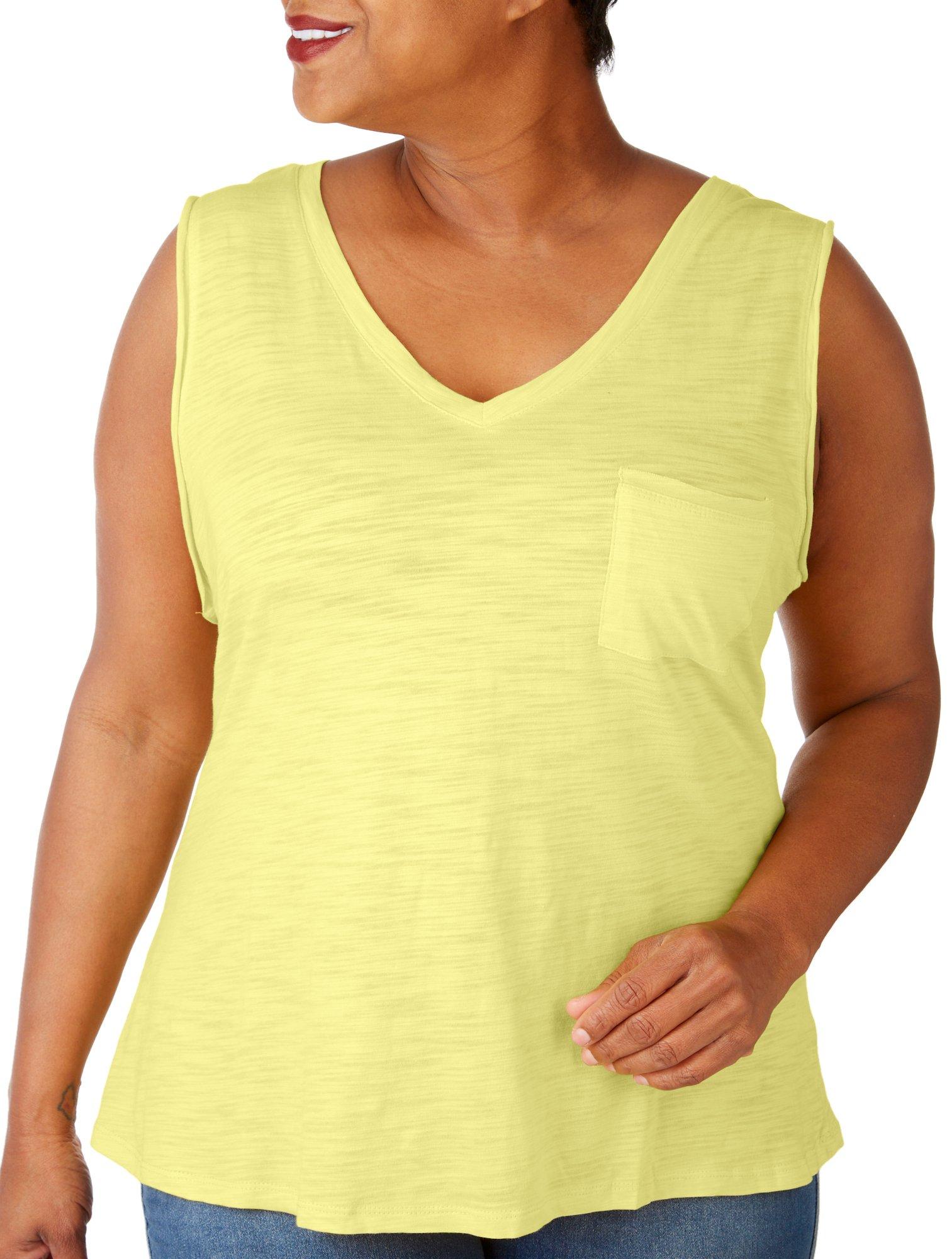 Plus Luxey Solid Sleeveless Top