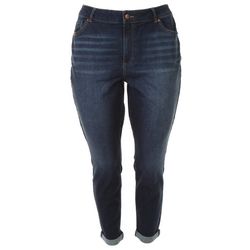 D. Jeans Plus 27 in. Denim Skinny Rolled To Ankle Jeans