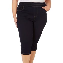 D. Jeans Plus High Waisted Recycled Pull-On Denim Capris