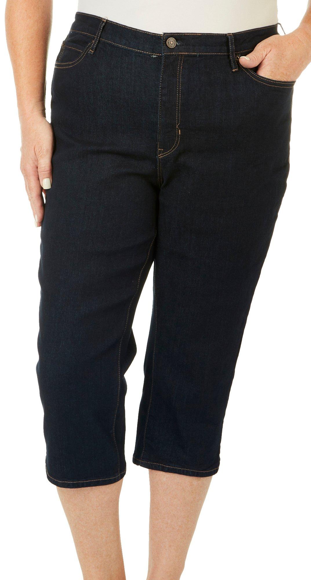 Plus 20 in. SOHO High Rise Crop Denim Capri