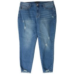 Nanette Lepore Plus Belle High Rise Distressed Skinny Jeans