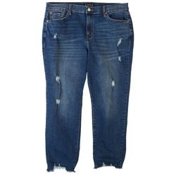 Plus Belle High Rise Distressed Ankle Jeans
