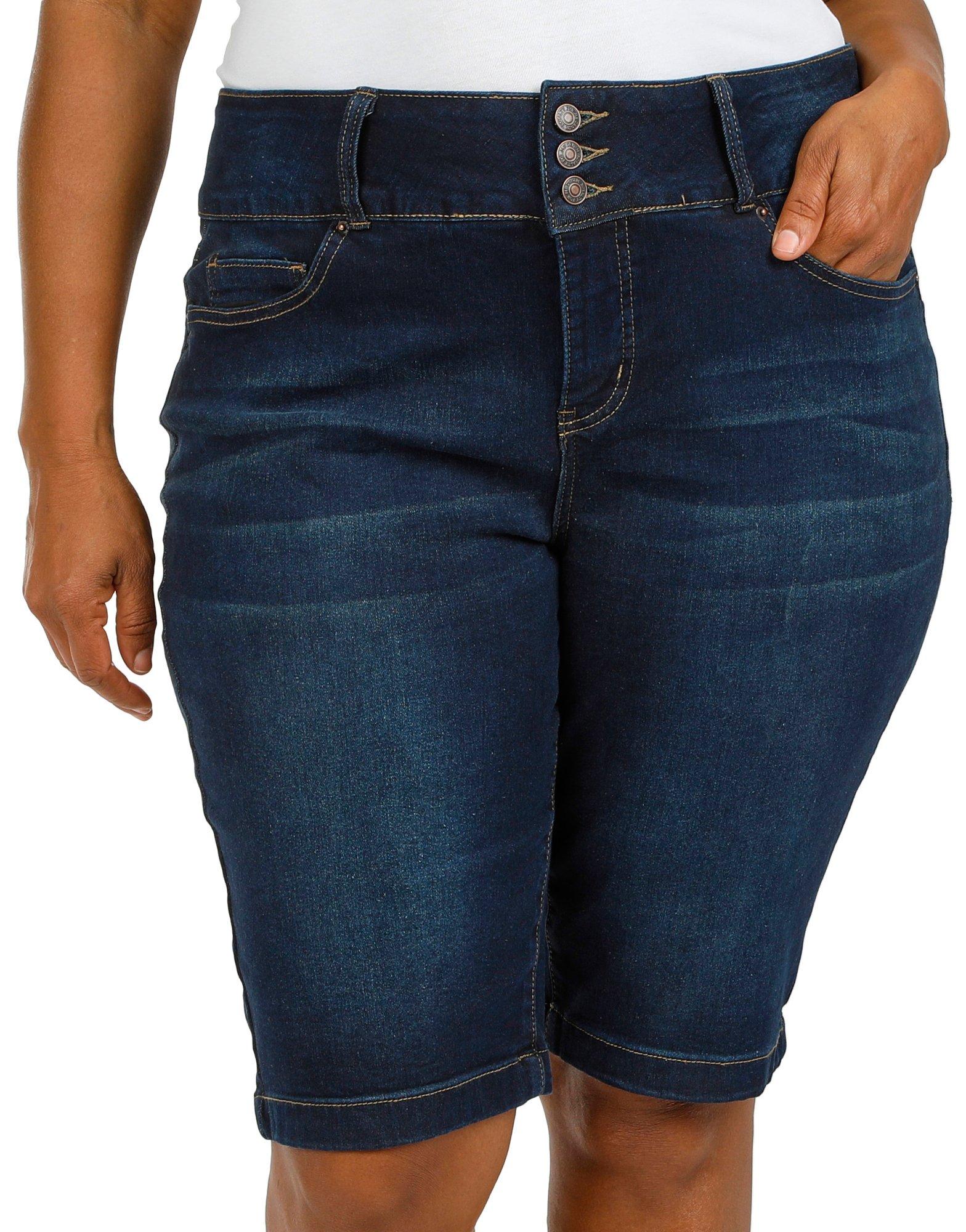 Plus 12in Triple Button High Rise Bermuda Shorts