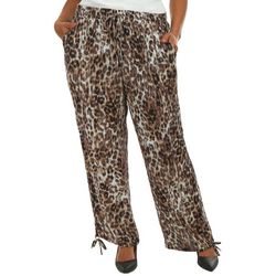 Royalty Plus Leopard Print Cotton Pocket Pants