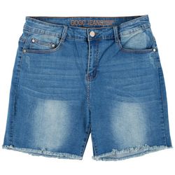 GOGO Jeans Plus Frayed High Rise Denim Shorts