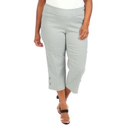 Counterparts Womens 24 in. Plaid Pull On Capris
