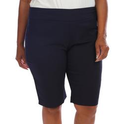 Plus Pull-On Solid Skimmer Shorts