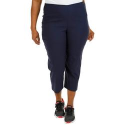Plus 23 in. Luxe Solid Stretch Crop Capris