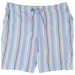 Per Se Plus Linen Rustic Bermuda Shorts