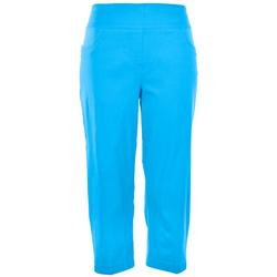 Womens 22 in. Solid Capris