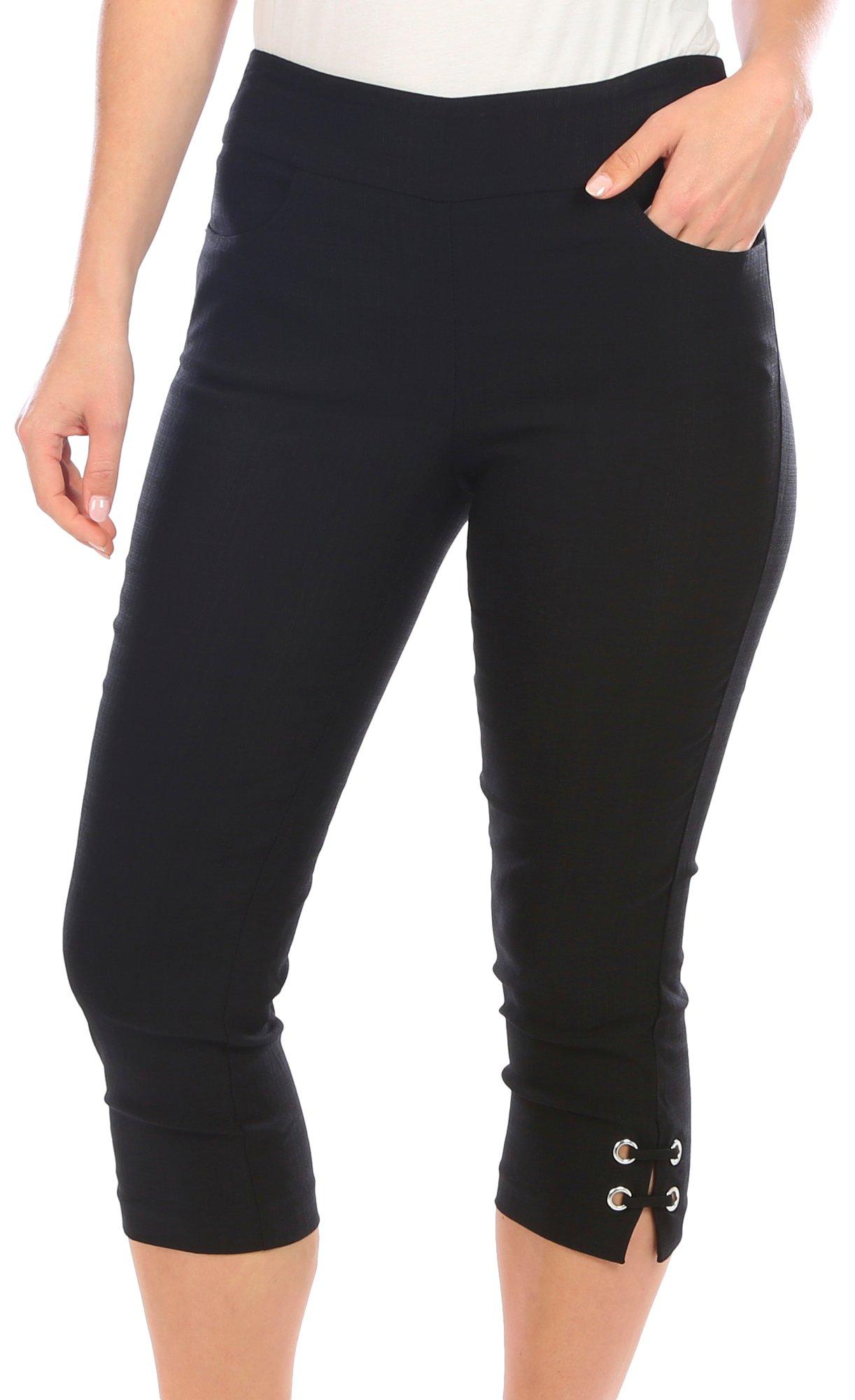 Womens 22 in. Solid Capris