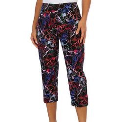 Juniper + Lime Women 21 in. Abstract Printed Capris