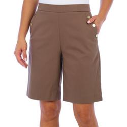 Womens 10in Solid Pull-On Solid Shorts