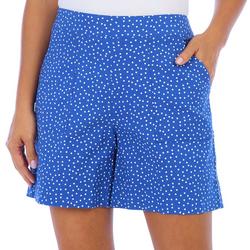 Womens Dotted Pull-On Shorts