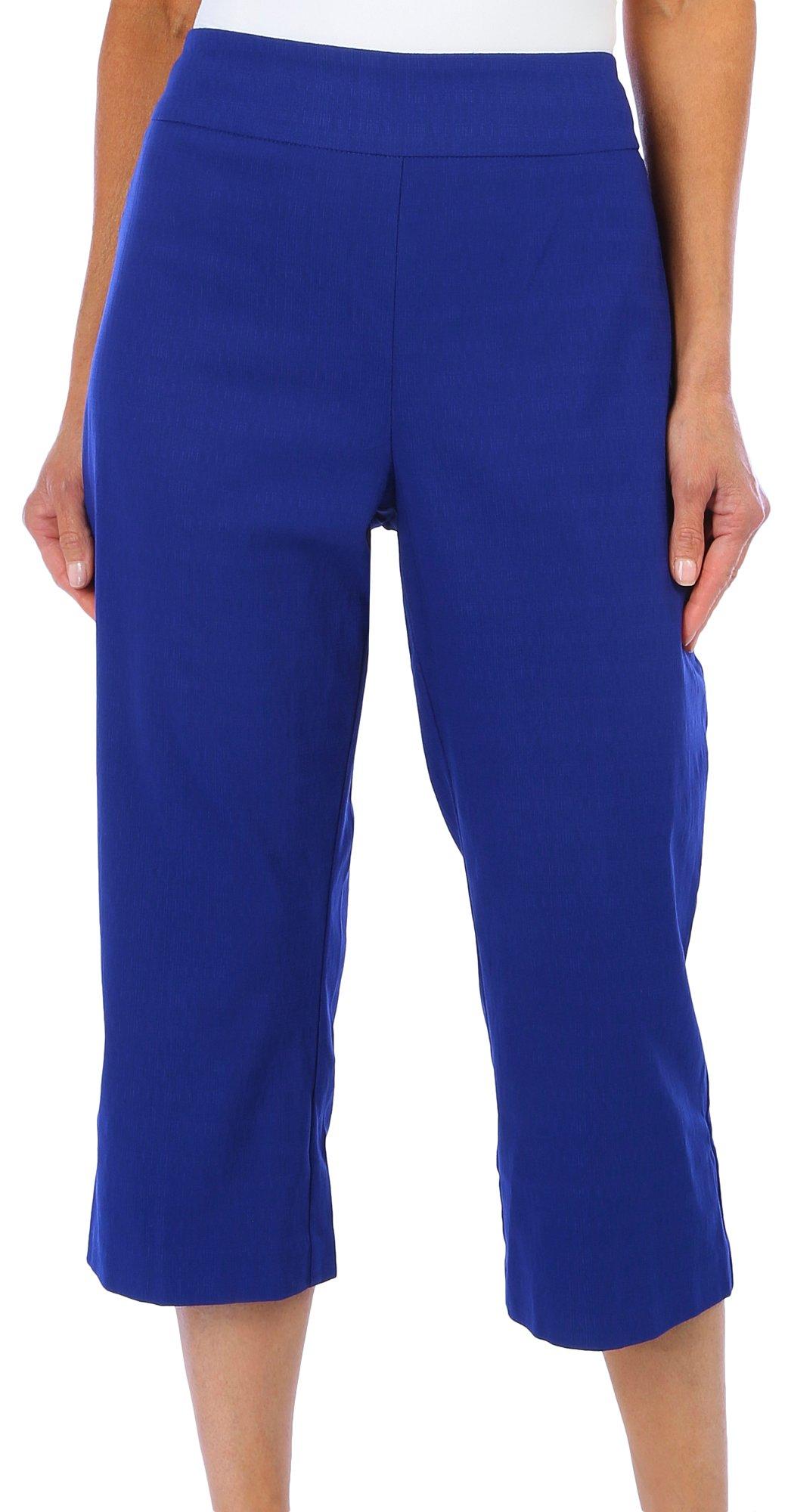 Counterparts Womens 20 in. Solid Pull-On Capris