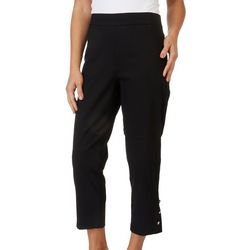 Counterparts Womens 27 in. Solid Barrel Ankle Pull On Pants