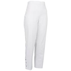 Womens 27 in. Solid Barrel Ankle Pull On Pants