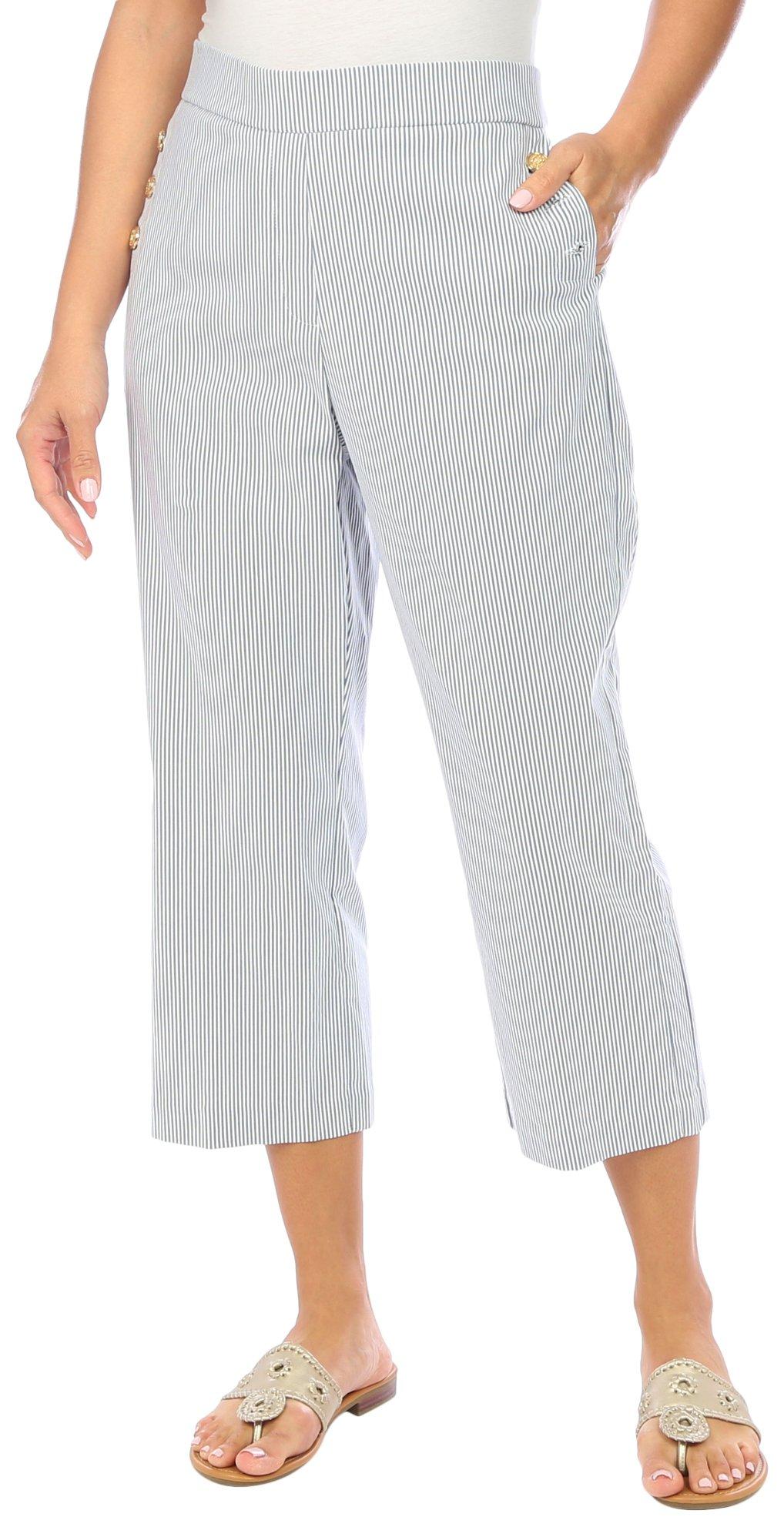 Counterparts Womens 23 in. Pull On Kick Sailor Crop Pants
