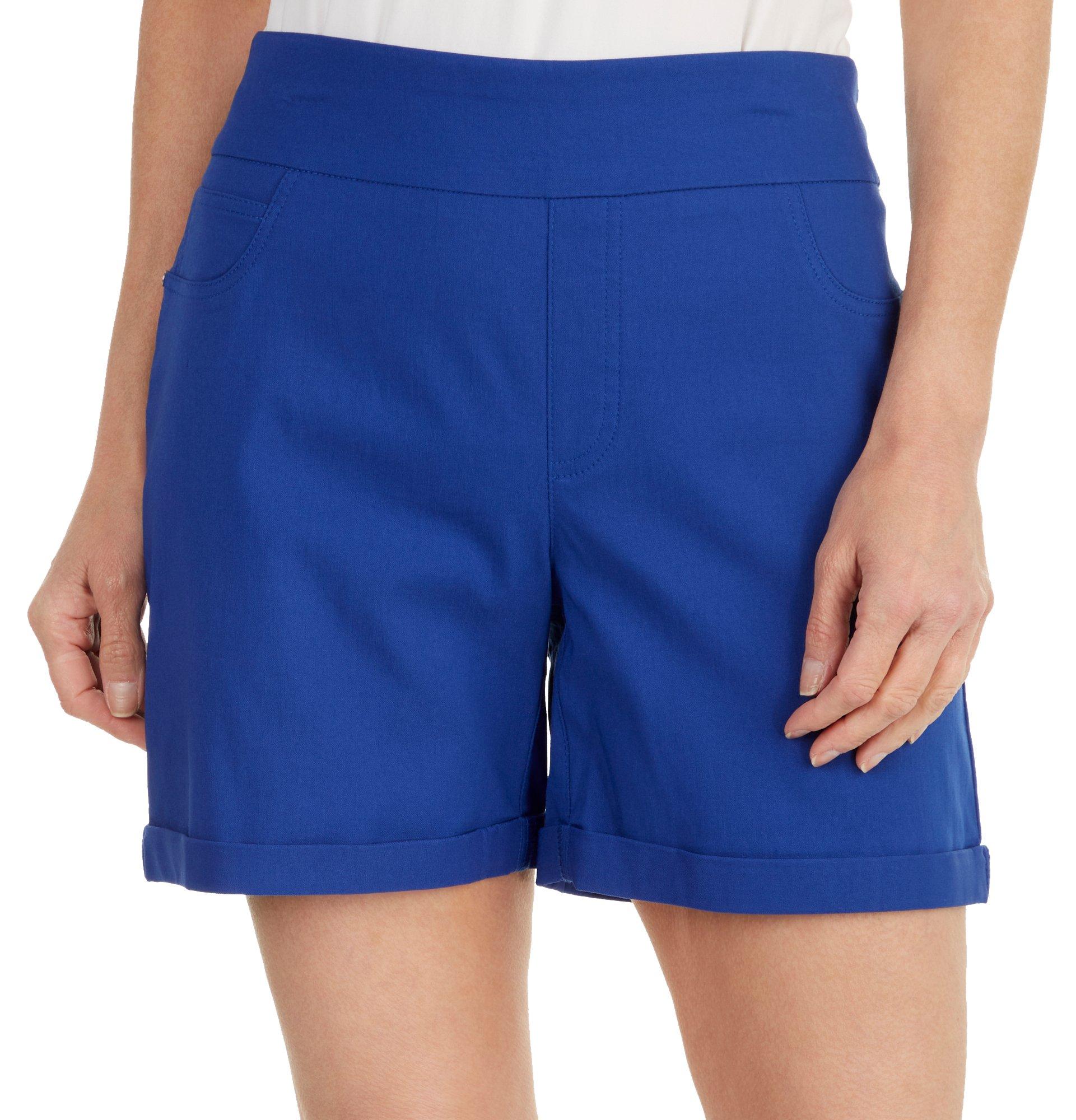 Womens Solid Pull-On Shorts