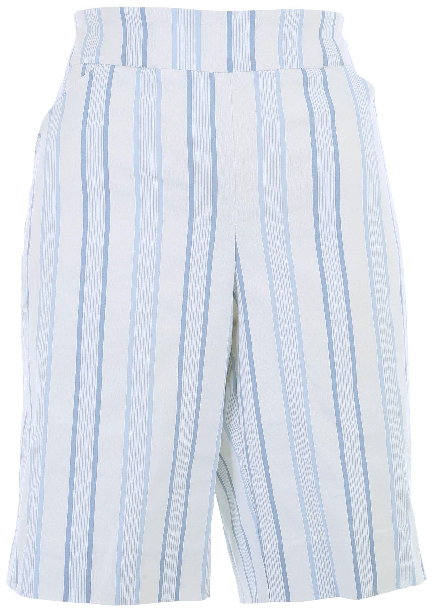 Womens Stripes Bermuda Shorts