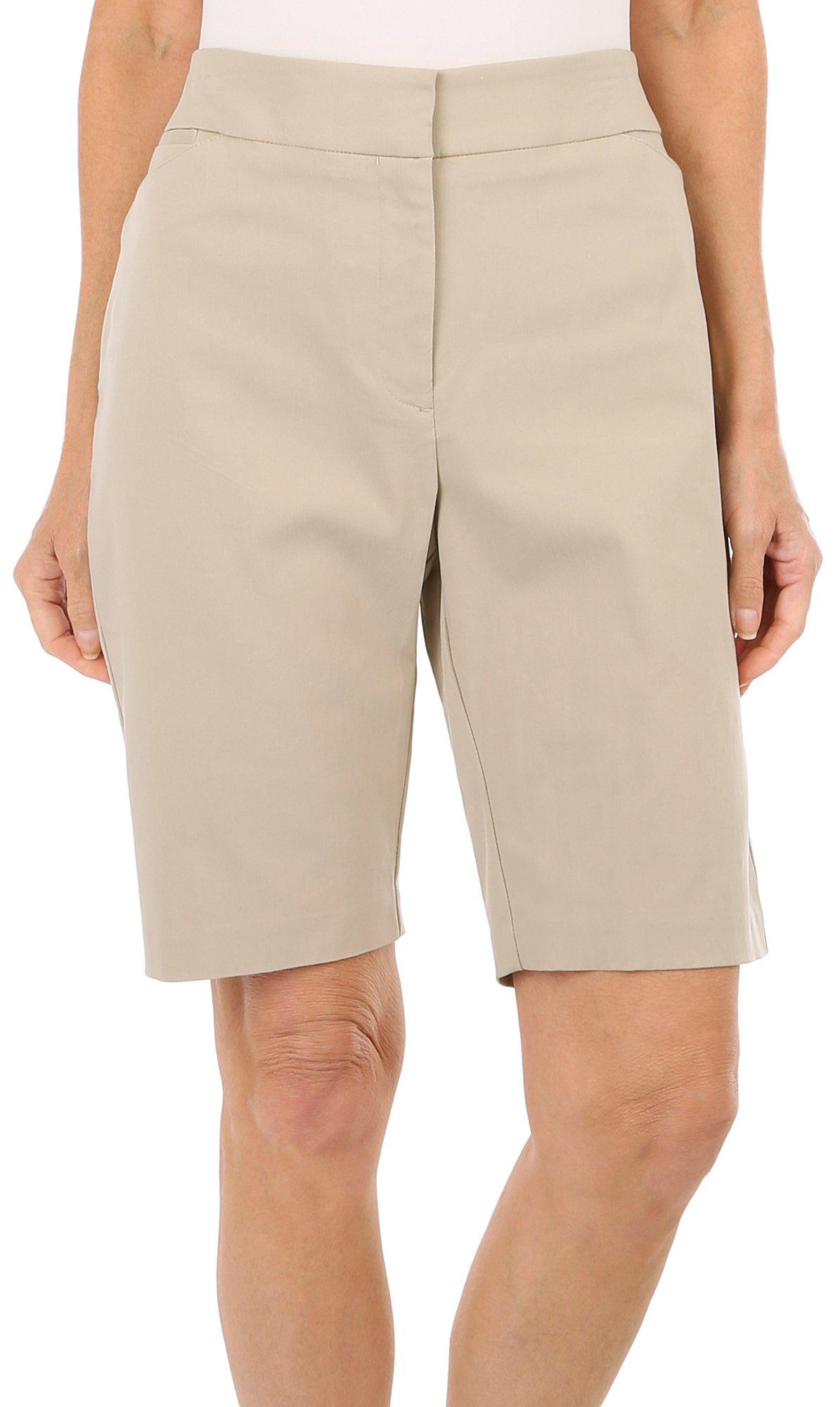 Juniper + Lime Womens Faux Pocket Bermuda Shorts
