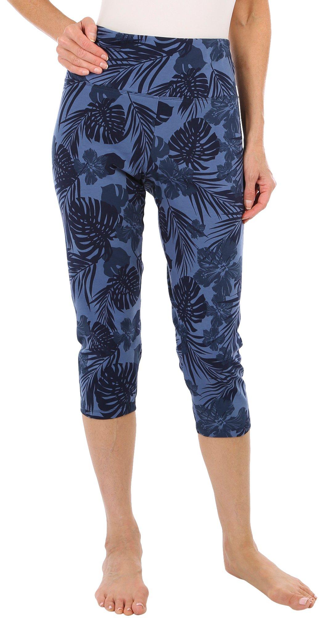 Khakis & Co Suave Womens 23 in. Hibiscus Floral Capris