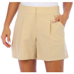 Blue Sol Womens Pleated Striped Shorts