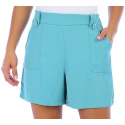 Blue Sol Womens Solid Embellished Shorts