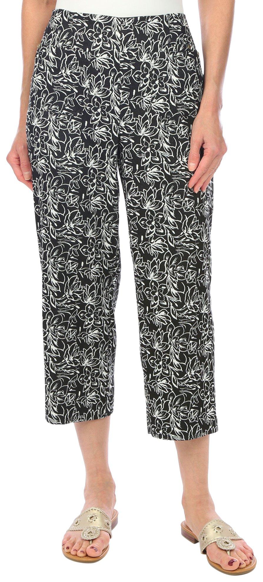 Blue Sol Womens 24 in. Floral Capris