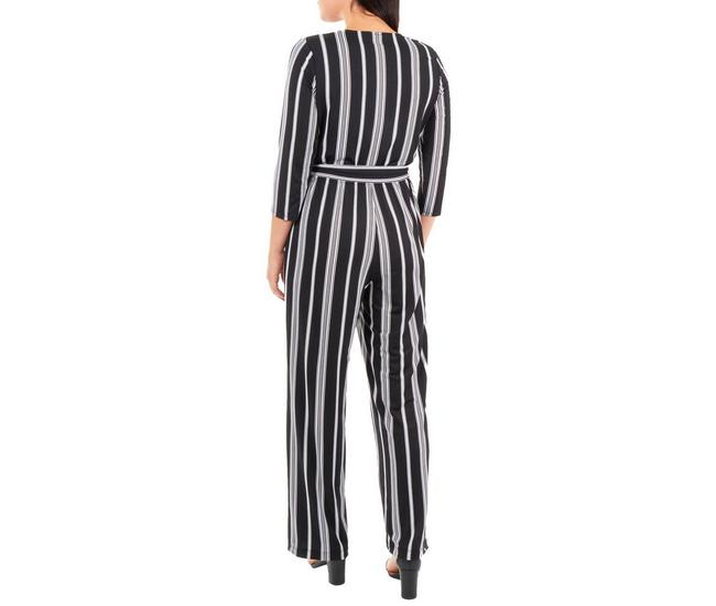 Coastal Living Black and White Striped Two-Piece Jumpsuit