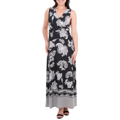 NY Collection Womens Wrap Front Maxi Dress &