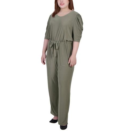 NY Collection Plus Elbow Sleeve Jumpsuit