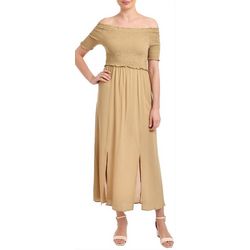 NY Collection Womens Off-the-Shoulder Maxi Dress