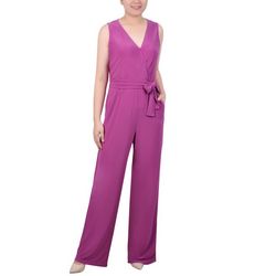 Sleeveless Belted Jumpsuit.