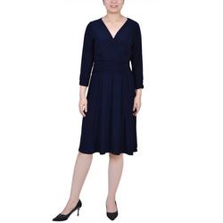 Womens Ruched A-Line Dress
