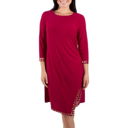 NY Collection Womens Side Slit Embellished Dress | Bealls Florida