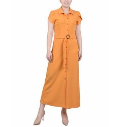 NY Collection Womens Midi Petal Sleeve dress