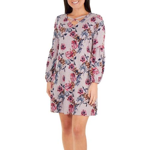 NY Collection Petite Floral Lattice Dress