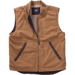 Mens Sherpa Lined Duck Canvas Vest
