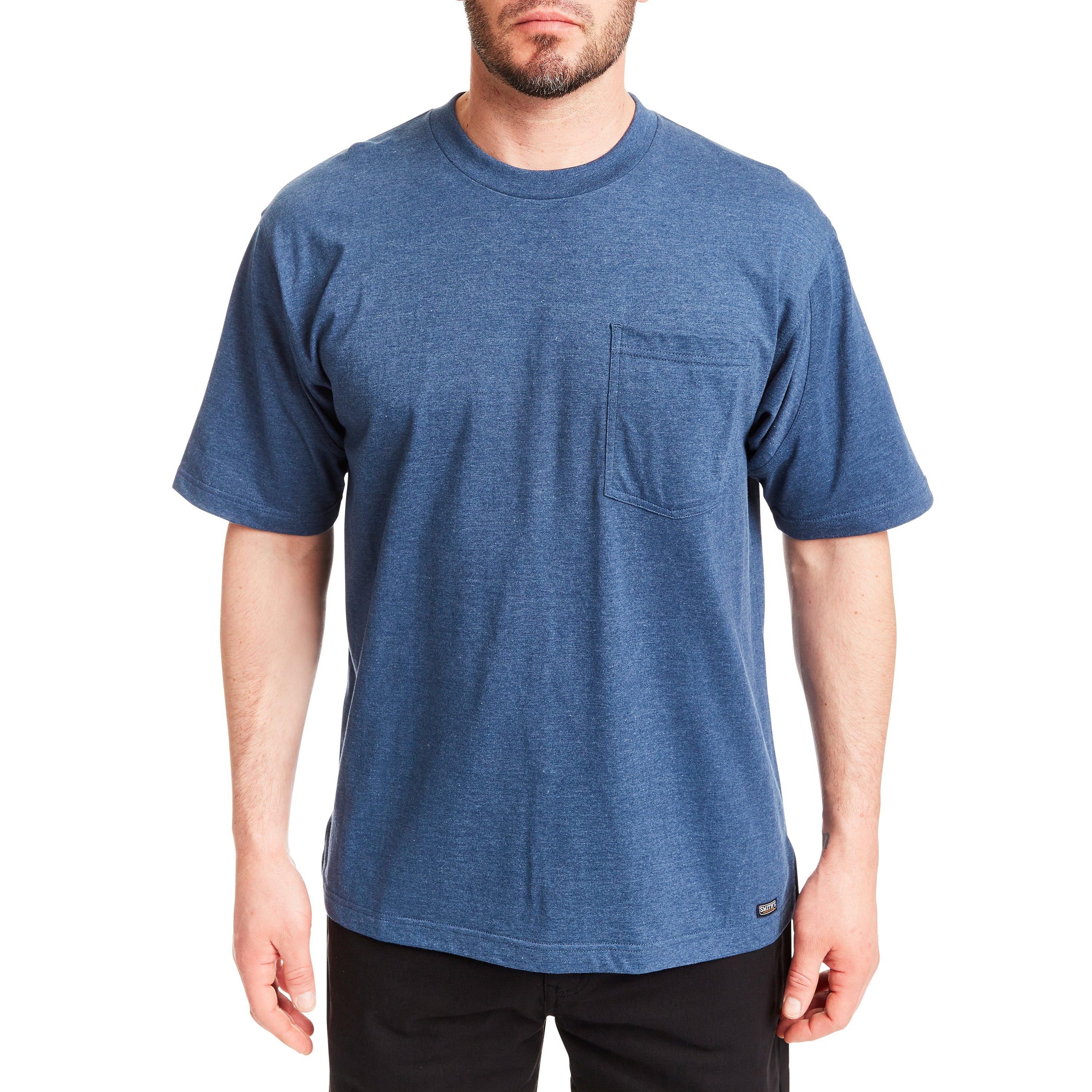 Smith's Workwear Mens Cotton Crew Neck Extended Tail Tee