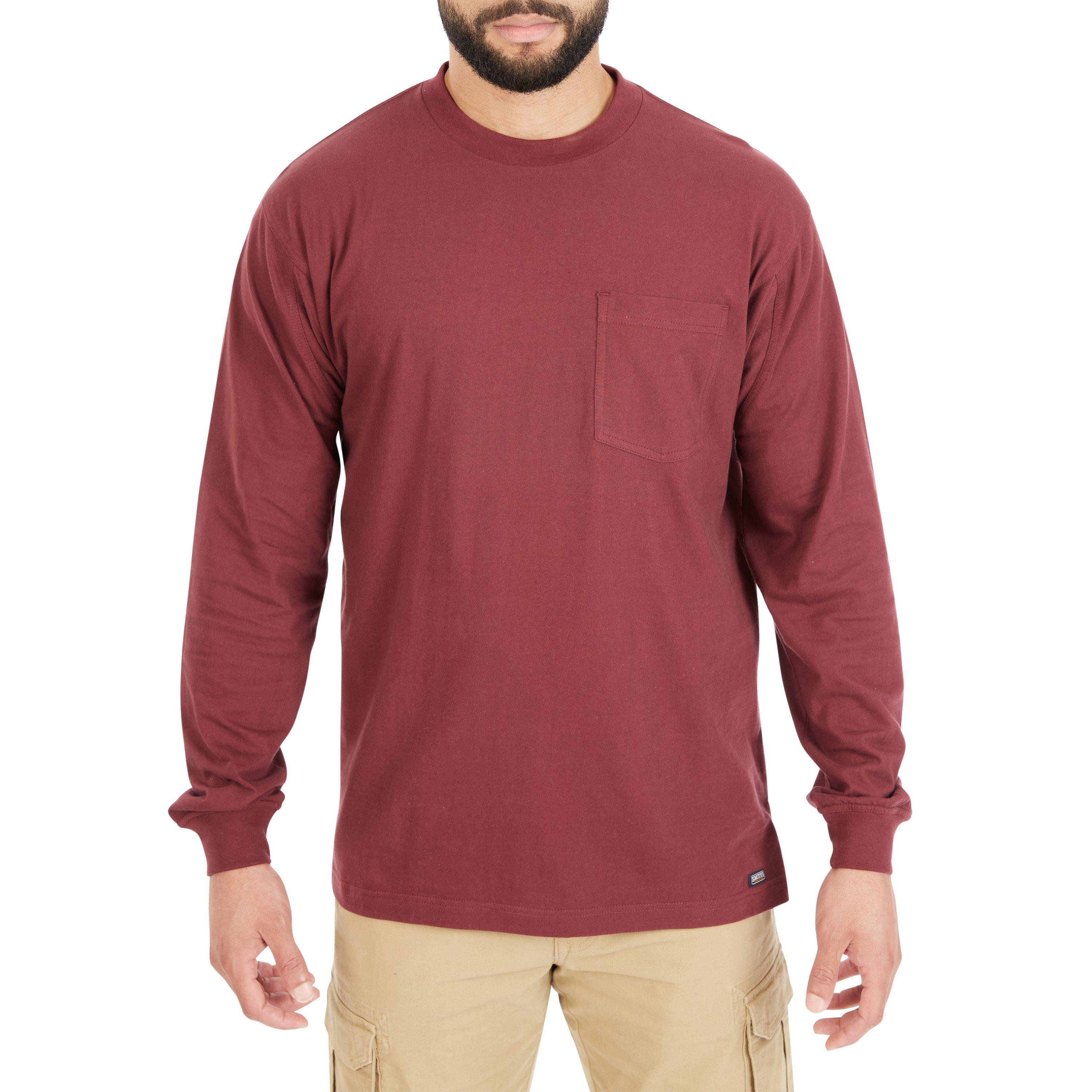 Mens Extended-Tail Long Sleeve Pocket Tee