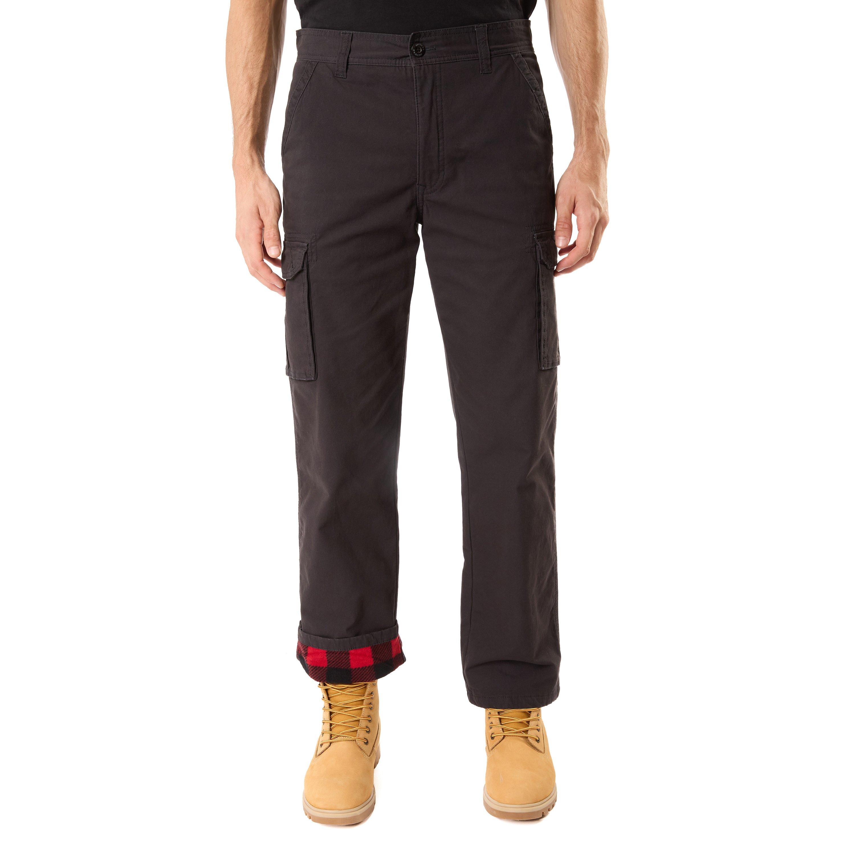 Men's Printed Fleece-Lined Canvas Cargo Pant