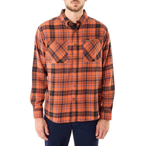 Men's Two-Pocket Button Down Flannel Shirt