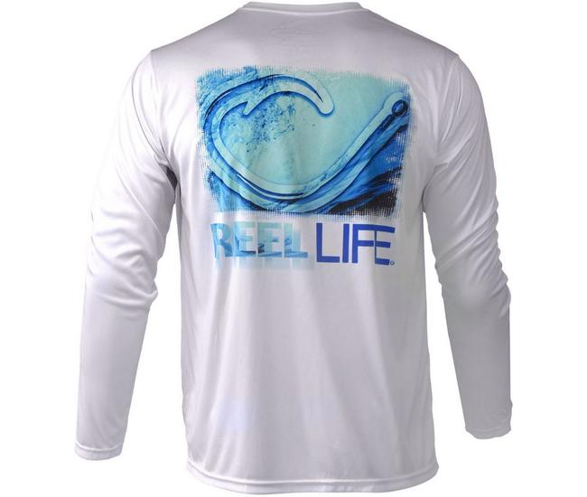 Reel Life Mens Hook Wave Performance Long Sleeve T-Shirt