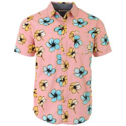 Mens Ombre Tropical  Button Up Shirt