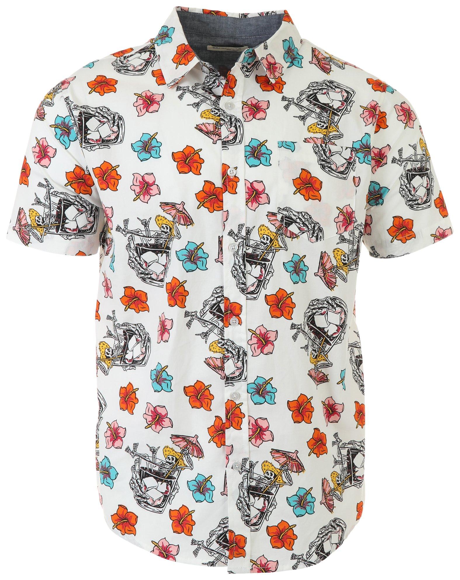 Mens Halloween Cheers Button Up Shirt