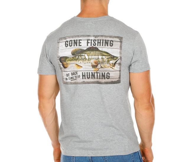 FloGrown Mens Gone Fishing Short Sleeve T-Shirt