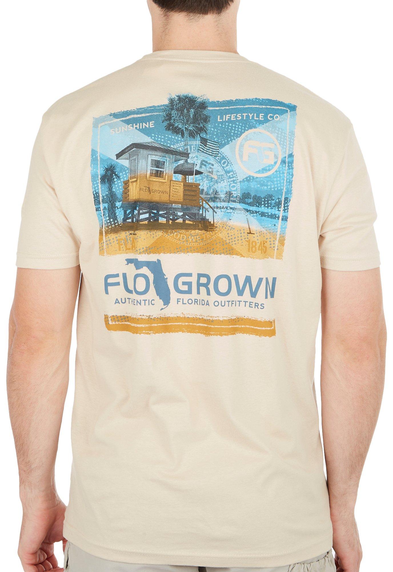 FloGrown Mens Lifeguard Shack Short Sleeve T-Shirt